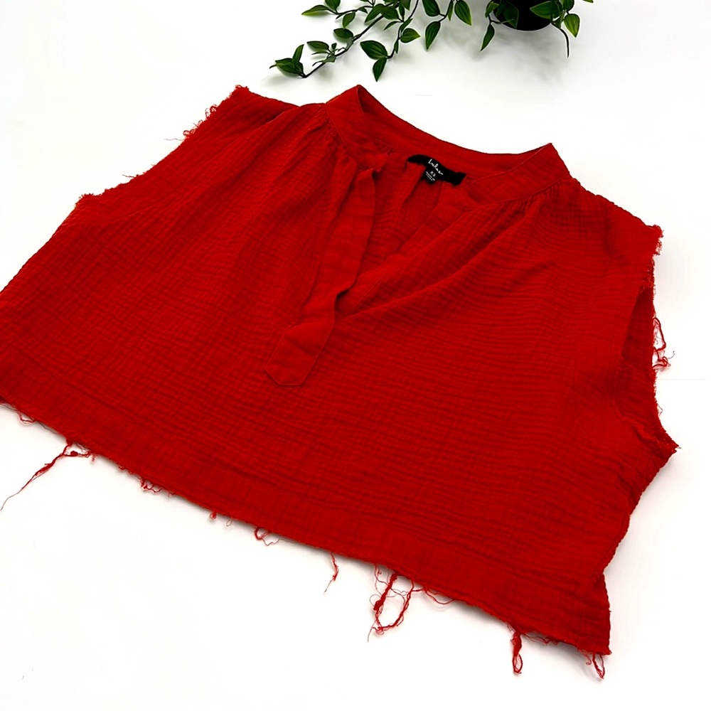 Lulus fringe crop top
